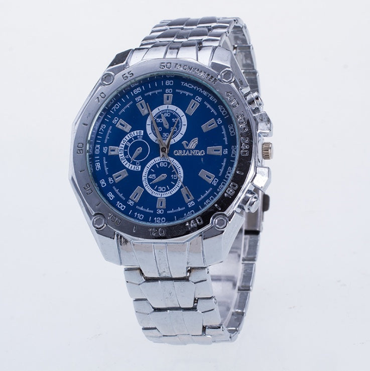 Fashion Silver Stainless Steel Mens Watches