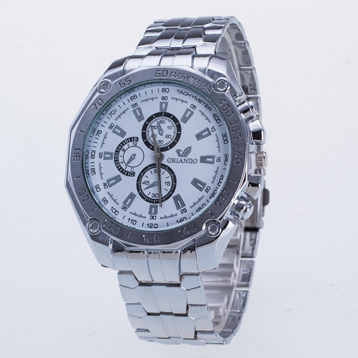 Fashion Silver Stainless Steel Mens Watches