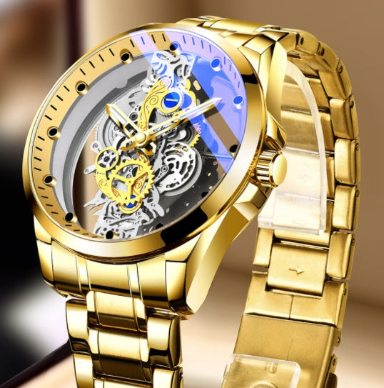 Men Watch Skeleton Automatic Quartz