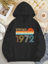 Vintage 1972 Print Hoodie