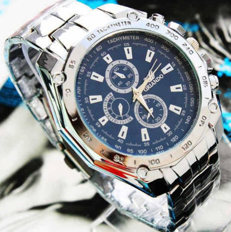 Fashion Silver Stainless Steel Mens Watches