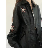 Vintage Embroidered Leather Coat