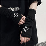 Gothic Punk Oversleeve Women Streetwear Vintage Grunge