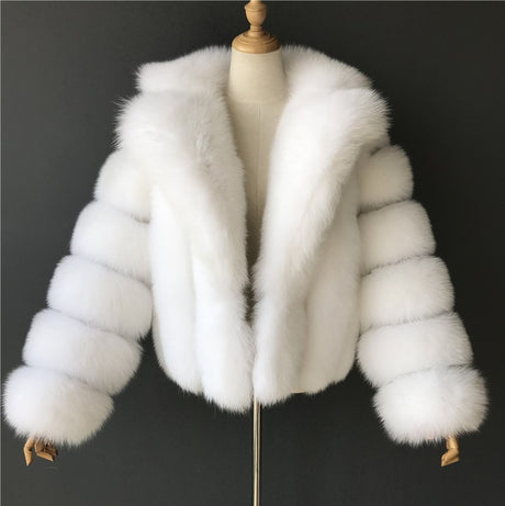 Coat Imitation Fox Fur Women's Clothing